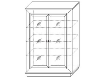 Шкаф 2-х дверный Прато (ясень светлый,жемчуг)