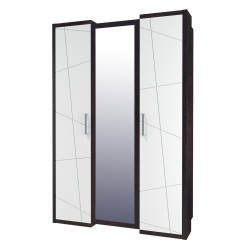 Трехдверный шкаф гардероб для одежды с зеркалом Барселона МН-115-03-220