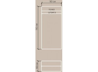 Двухстворчатый шкаф-купе для одежды Лира MUR-105-05к