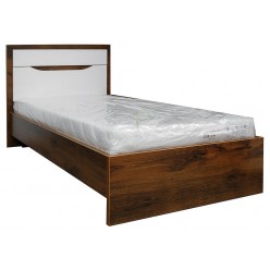 Кровать одинарная «Монако» П528.11 (дуб саттер/белый глянец)