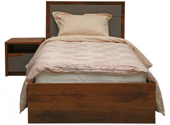 Кровать одинарная «Монако» П528.11 (дуб саттер/серый мокко)
