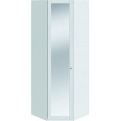 Шкаф угловой с 1-ой дверью с зеркалом «Ривьера» (Белый) СМ 241.23.003