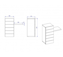 Шкаф навесной Мавенна (Mavenna) MAVN-15E