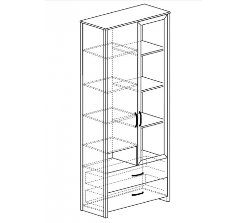 Шкаф комбинированный Гранж 983