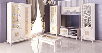 Мебель для гостиной в классическом стиле